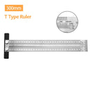 Régua de escala de alta precisão tipo T